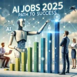 Chart showing AI Jobs 2025 growth with cheerful job market trends